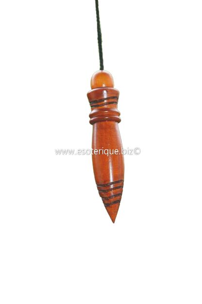 PENDULE EGYPTIEN BUIS THOT TEINTE MARRON (GRAVE PLOMBE)