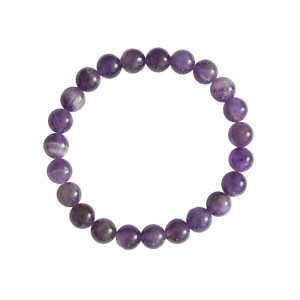 Bracelet en pierre Améthyste perles de 8mm