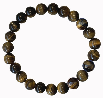 Bracelet en pierre Œil de Tigre perles de 8mm Bracelet en pierre Œil de Tigre perles de 8mm