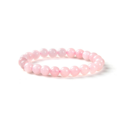 Bracelet Quartz Rose pierres de 8mm Bracelet Quartz Rose pierres de 8mm