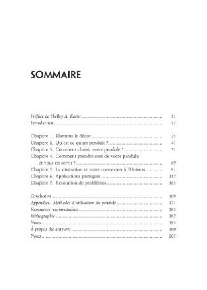 Pendule & Intuition (18€ TTC)