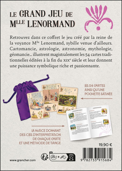 Le Grand Jeu de Mlle Lenormand (19.90€ TTC)