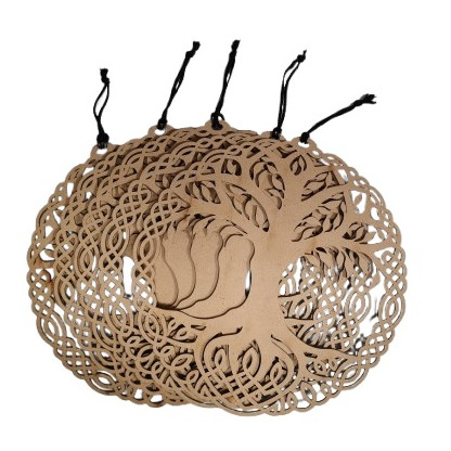FLEUR DE VIE EN BOIS (LOT DE 5 ARBRE DE VIE)