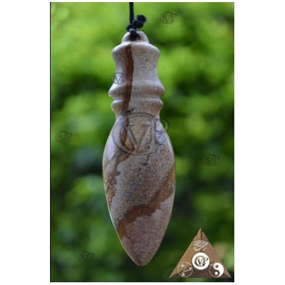 PENDULE MENPHIS - JASPE PAYSAGE GM (QUANTITE LIMITE)