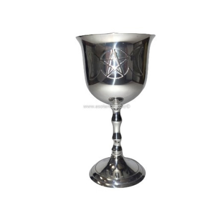 CALICE WICCA PENTAGRAME GM EN LAITON CHROME