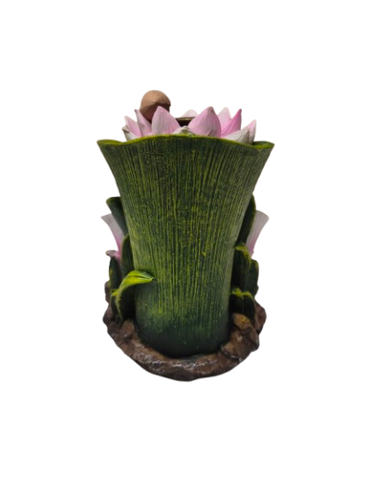 CASCADE ENCENS CONE LOTUS ET BOUDDHA