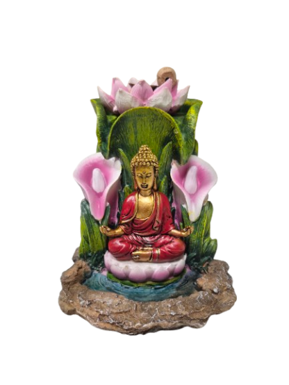 CASCADE ENCENS CONE LOTUS ET BOUDDHA