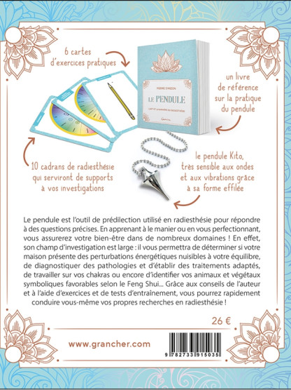 Le pendule - Coffret ( 26.00€ TTC)