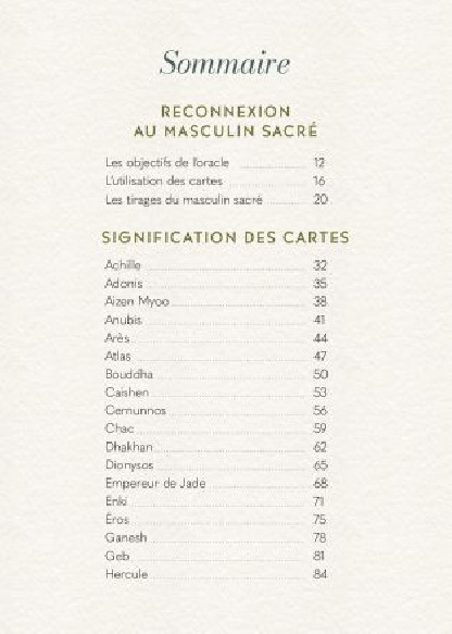 L'Oracle du masculin sacré (26.00€ TTC)