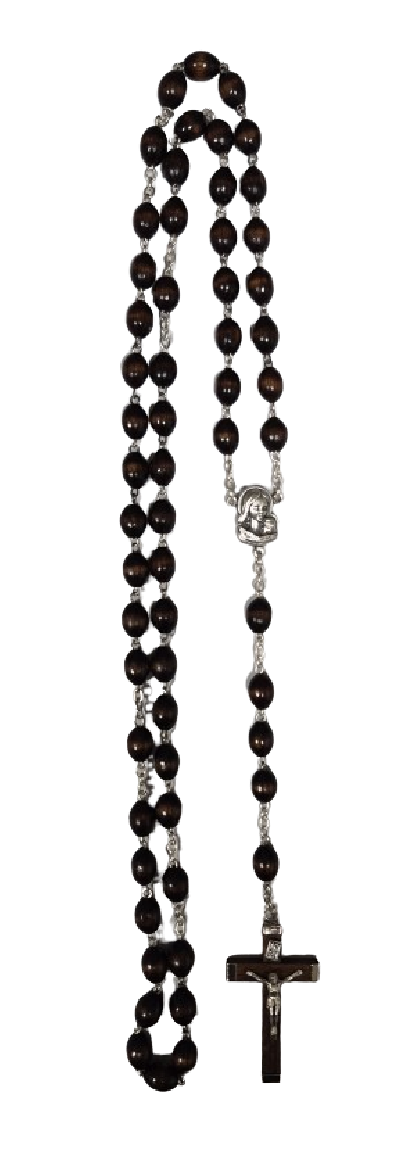 CHAPELET Bois et corde marron