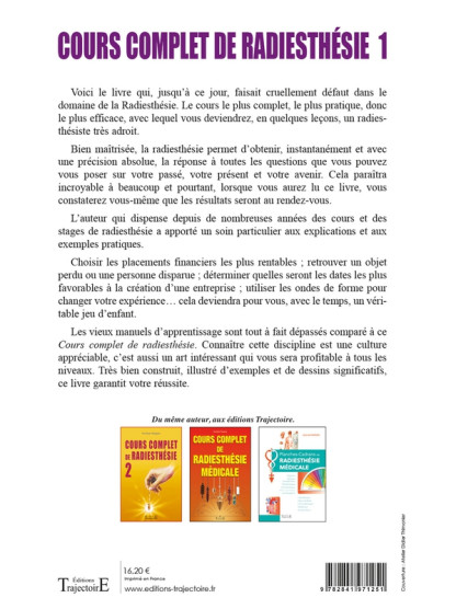 Cours complet de radiesthésie T.1 (16.20€ TTC)