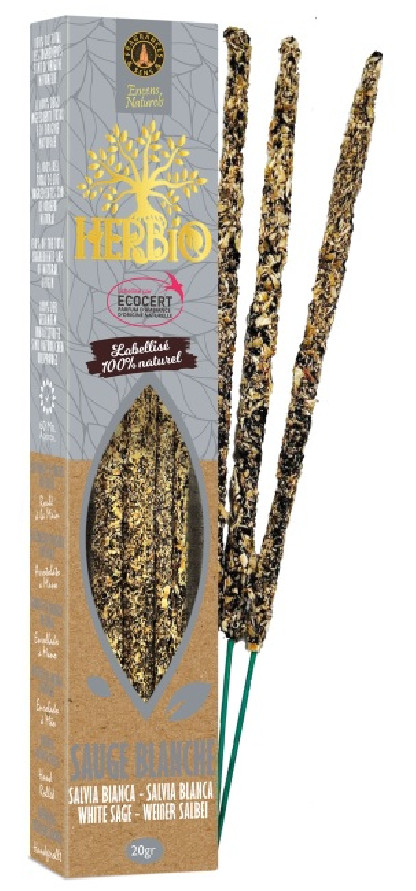 Encens bâton Sauge Blanche - HERBIO - paquet de 20 gr