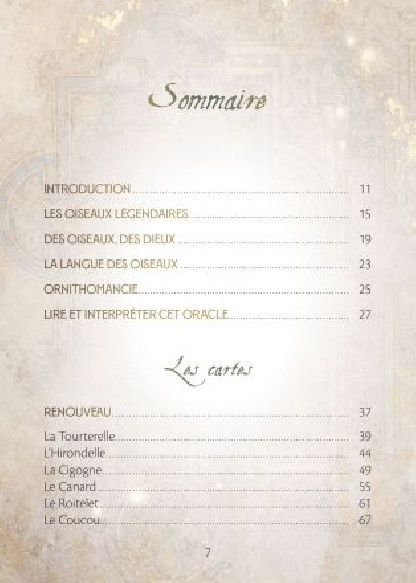L'oracle des oiseaux messagers (28.00€ TTC)