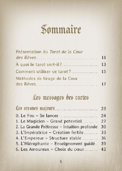 Le Tarot de la Cour des Rêves (29.90€ TTC)