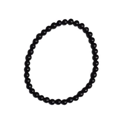 BRACELET Tourmaline Noir - Pierre Naturelle 4 mm