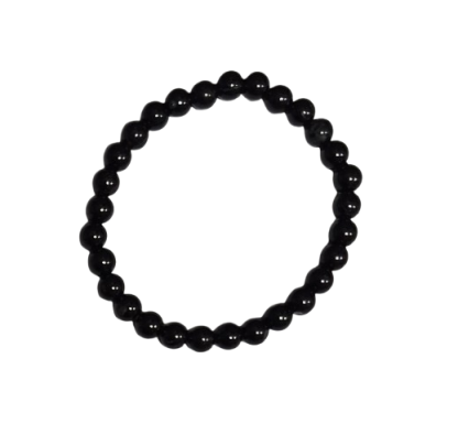 BRACELET Tourmaline Noir - Pierre Naturelle 6 mm