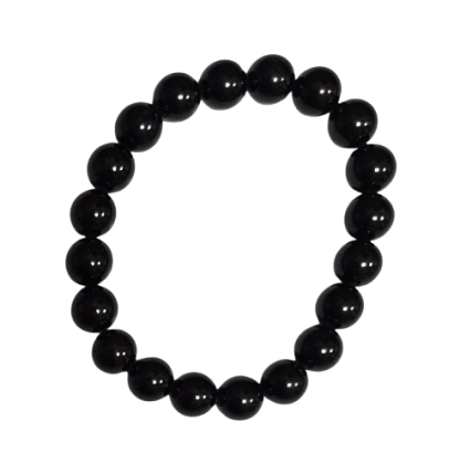 BRACELET Tourmaline Noir - Pierre Naturelle 10 mm