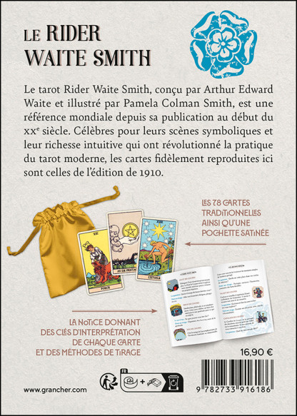 Le Rider Waite Smith - Les 78 cartes traditionnelles & 1 notice - Coffret ( 16.90€ TTC)