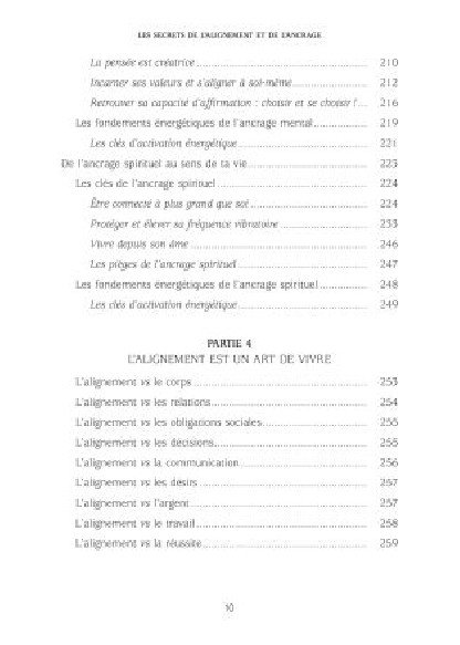 Les secrets de l'alignement et de l'ancrage (19.90€ TTC)