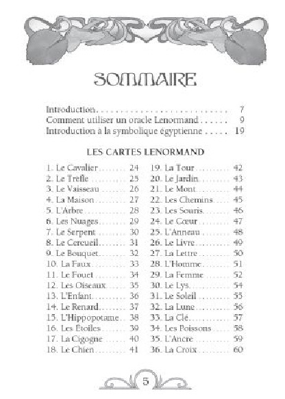 L'Oracle égyptien Lenormand (24.90€ TTC)