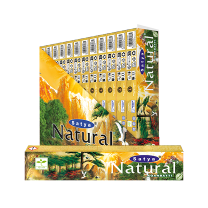 Encens Bâtons NATURAL Satya - (Boîte de 12 paquets de 15g)