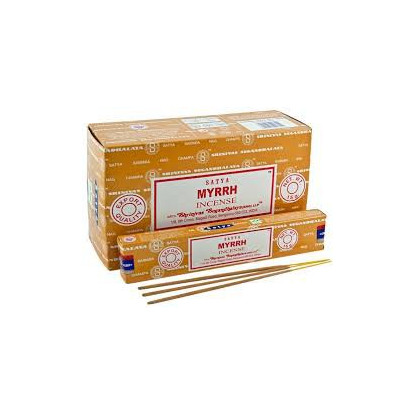 Encens Bâton Myrrhe Satya - (Boîte de 12 paquets de 15g)