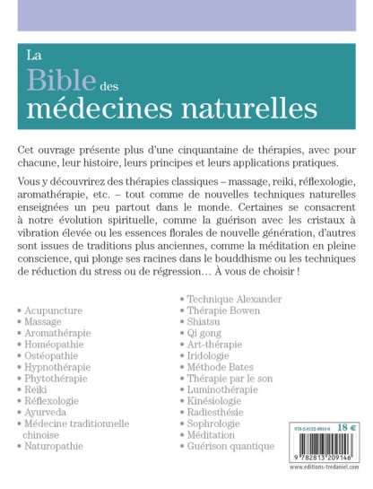 La bible des médecines naturelles (18.00€ TTC)